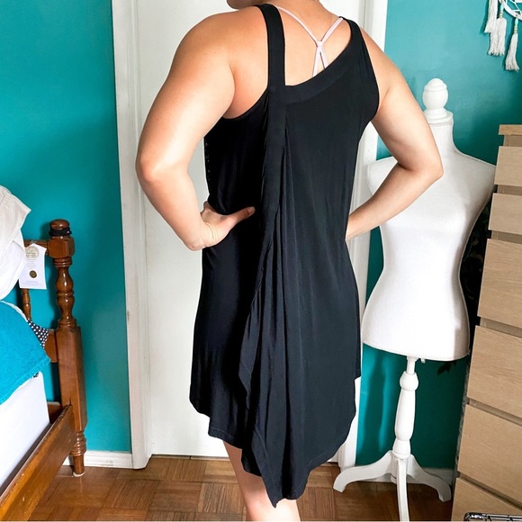 Yes World Boutique Black Sequin Asymmetrical Tunic Dress S - Picture 3 of 8